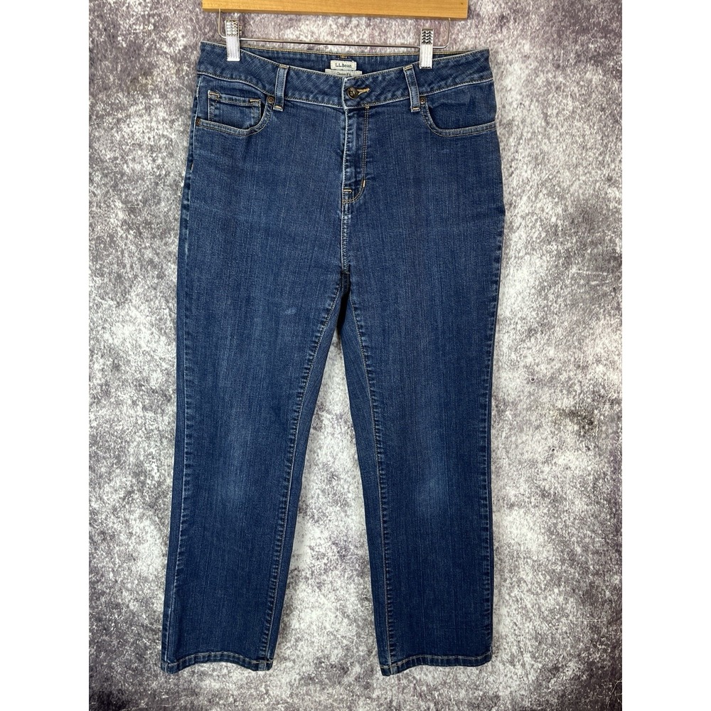 LL Bean Jeans Womens 12 Pet Blue Classic Fit Preppy Cottage Casual‎ Y2k Cali 90s